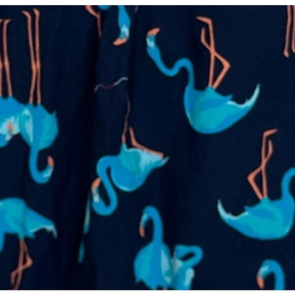 Hawaiian Shirt Button Down Crop Top One Size Boxy Surfer Flamingo Miami Oversize - Picture 2 of 5